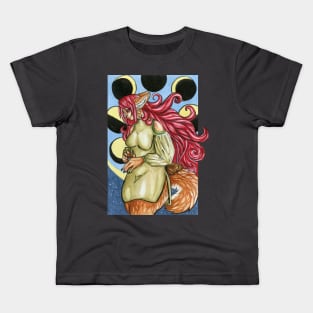 Moody Werewolf Girl Kids T-Shirt